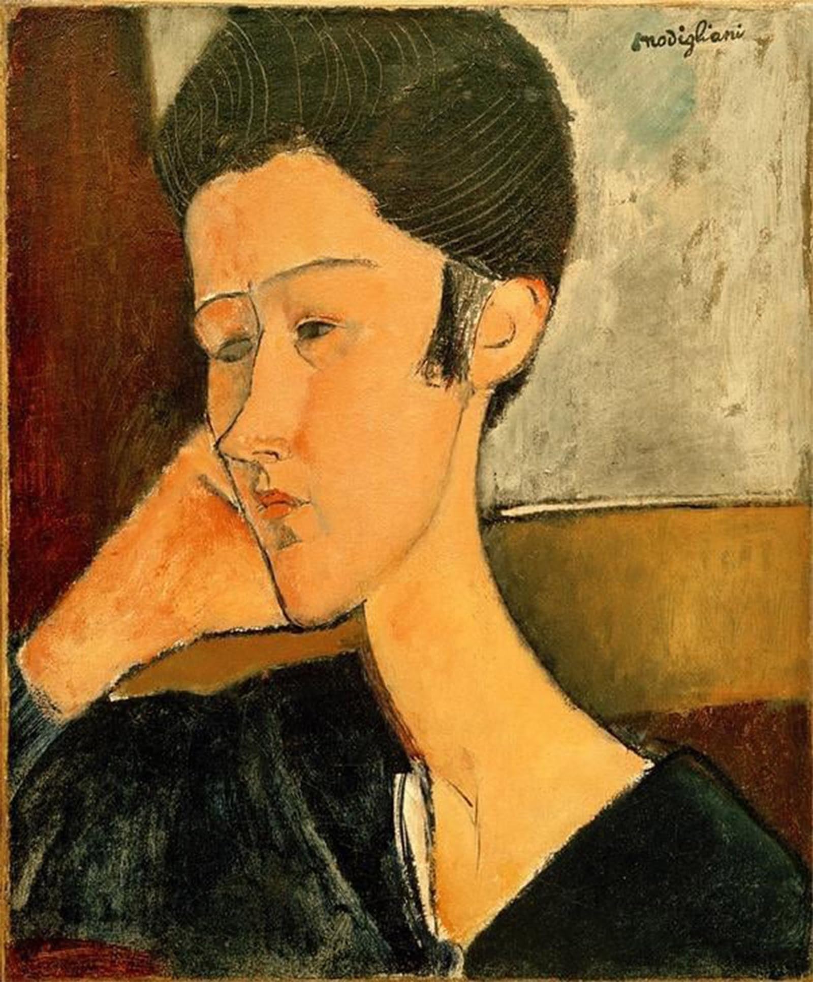 POSTERIIk Vintage Print Pop Art Landscape Artwork Hanka Zborowska by Amedeo Modigliani Art Prints for Office Home Decor 60x90cm
