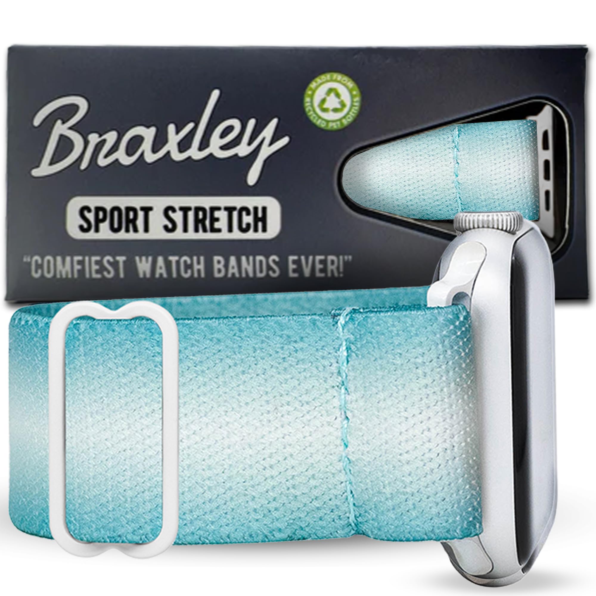Braxley Bracelets extensibles lavables et réglables avec Apple Watch pour homme et femme, compatible avec Apple Watch Series SE Ultra 9 8 7 6 5 4 3 2 1