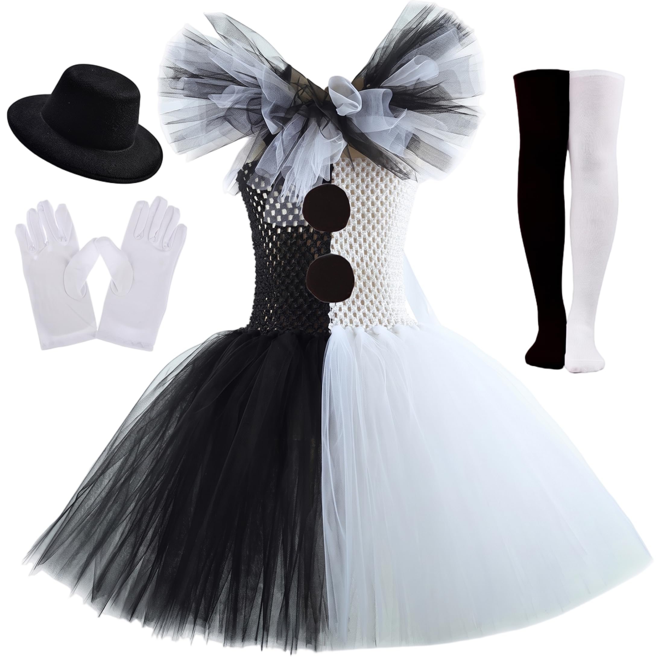 Set Costume da Clown per Bambini, Vestito Completo, per Festa in Costume per Bambini, 31, 5-35, 43 Pollici