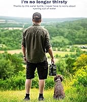Vista 7 de Botella de agua grande para perros de 77 onzas – Dispensador de agua portátil para perros de viaje y tazón – Jarra de agua para mascotas a prueba