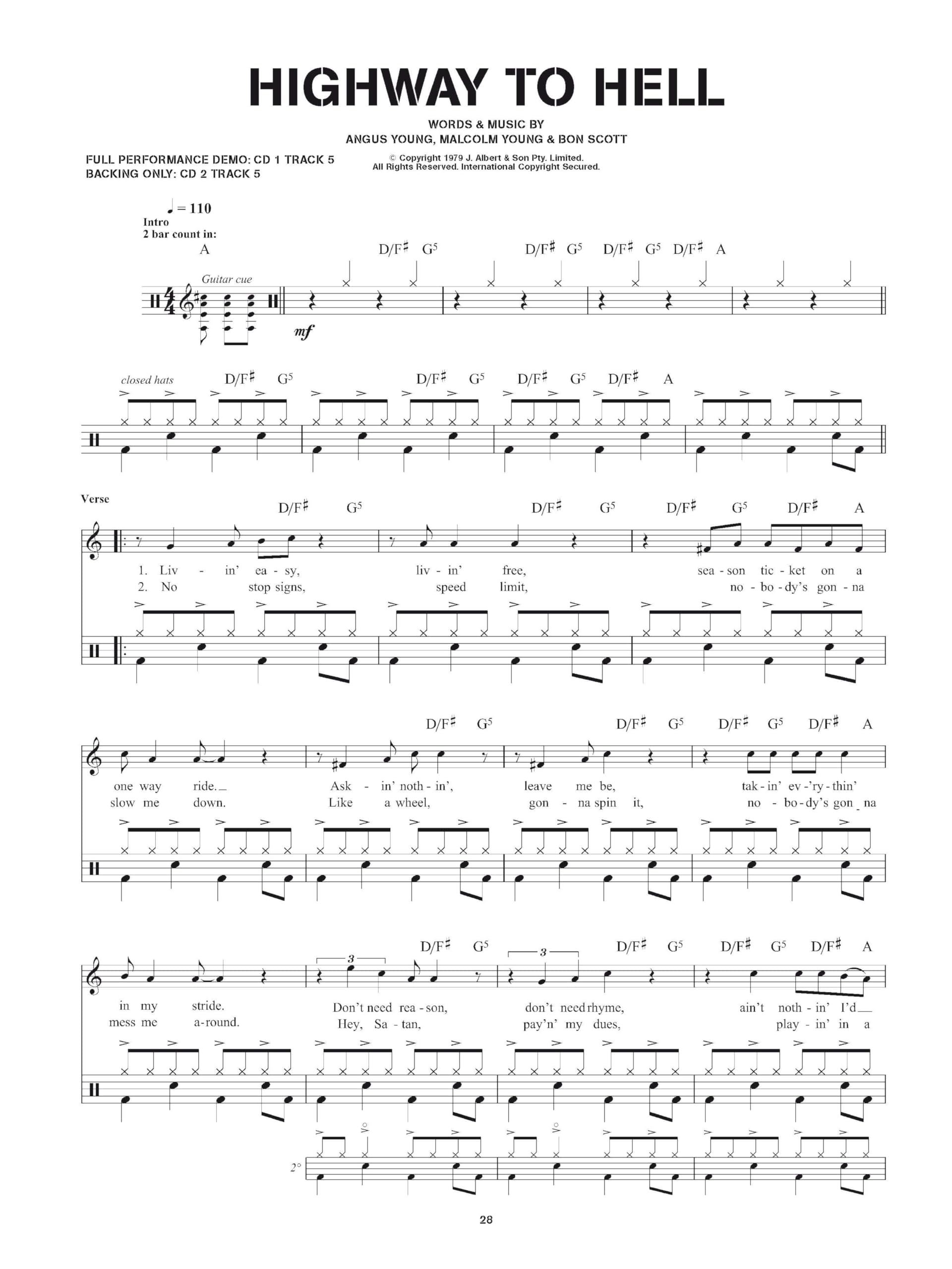 Play Drums With... The Best Of AC/DC. Comprend Enregistrement(s) en ligne