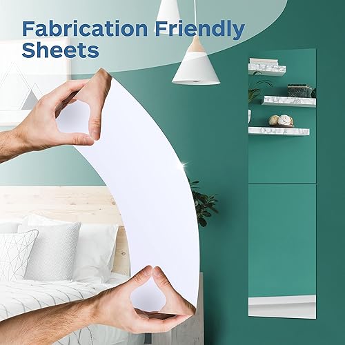 Miniatura 5 de Acrílico espejo plateado de 12 x 24 pulgadas  564 pulgadas de grosor perfecto para muebles decorativos, proyectos de manualidades, carteles y más el