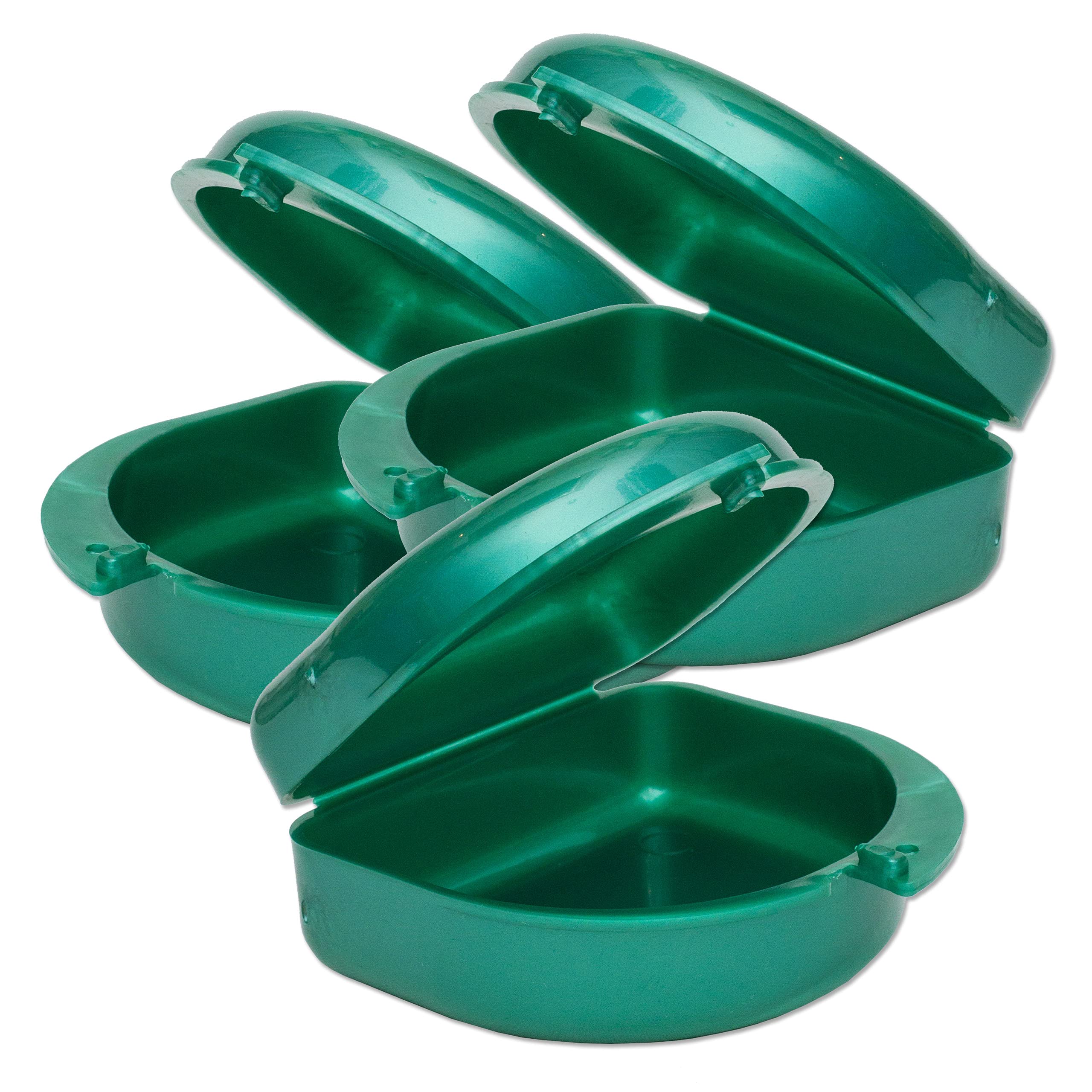 Dental Aesthetics Green Bulk Pack Of 48 Gum Shield Case - Mouthguard Box For Ortho Retainers, Sports Dental Appliances, Dentures & More (Green)