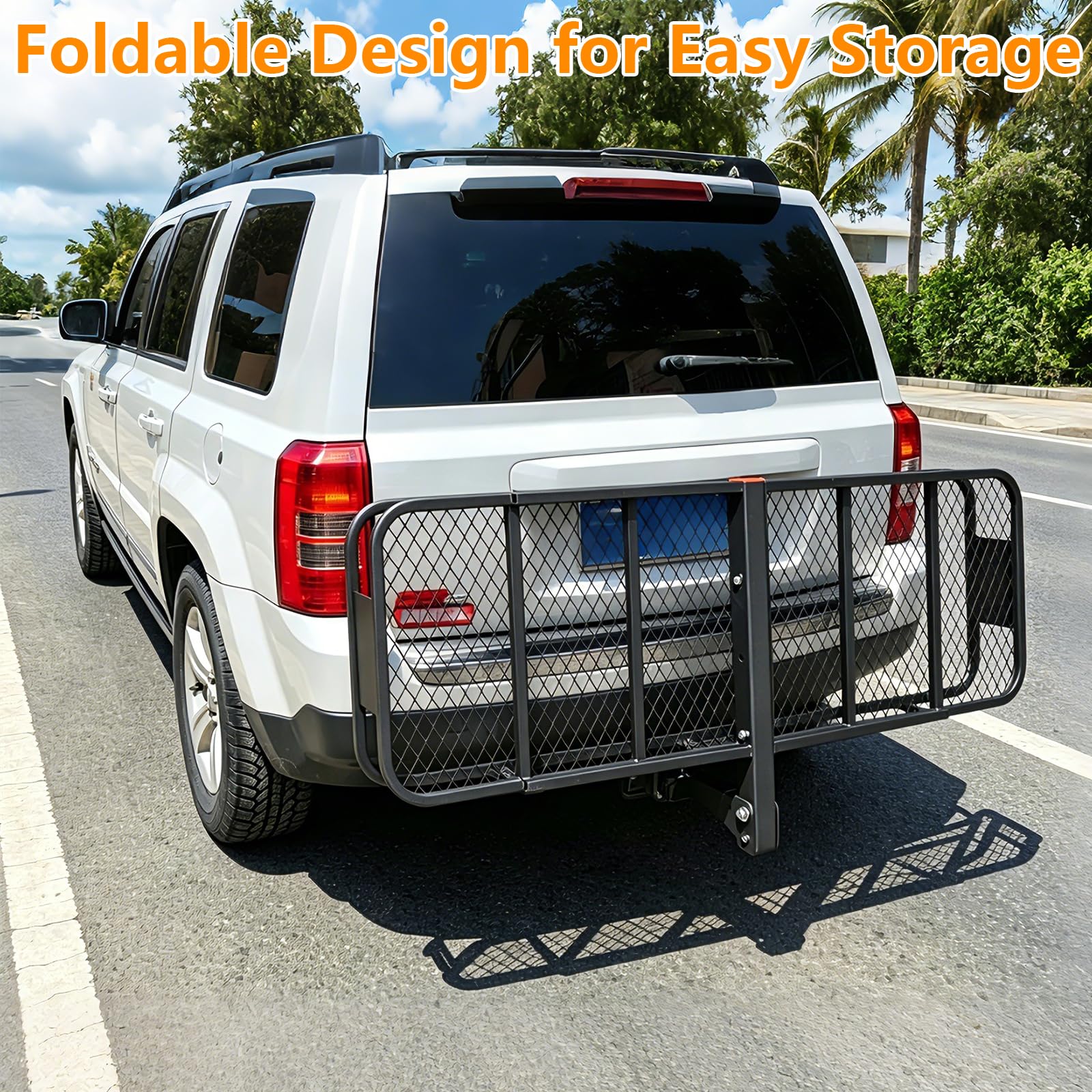 Heckträger für Anhängerkupplung, Gepäckträgerkorb für Anhängerkupplung Suitable for Tow Hitch Einsetzbar in ATV PKW SUV.Hoflader