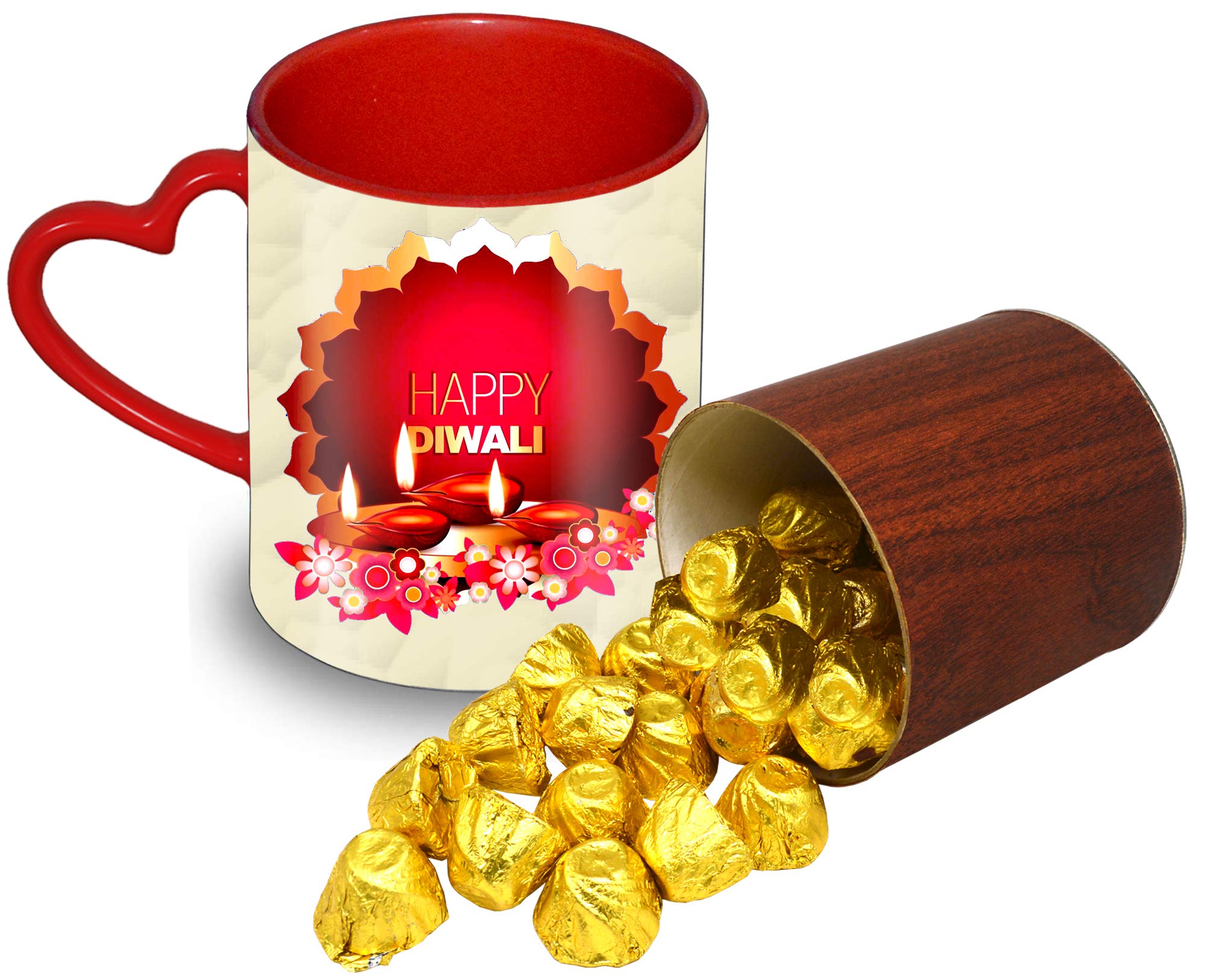 Midiron Special Diwali Gift, 20 Piece Gold Chocolate with Printed Ceramic Coffee Mug-image-22
