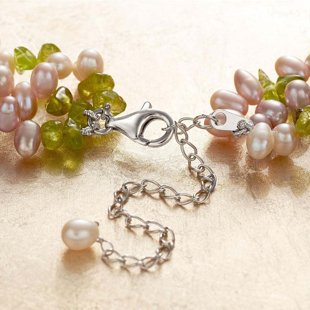 ★ENGBROX★ silver925 classical pearl necklace 4mm6mm EBNL24 □ENGBROX□ silver925 classical pearl necklace 4mm6mm EBNL24