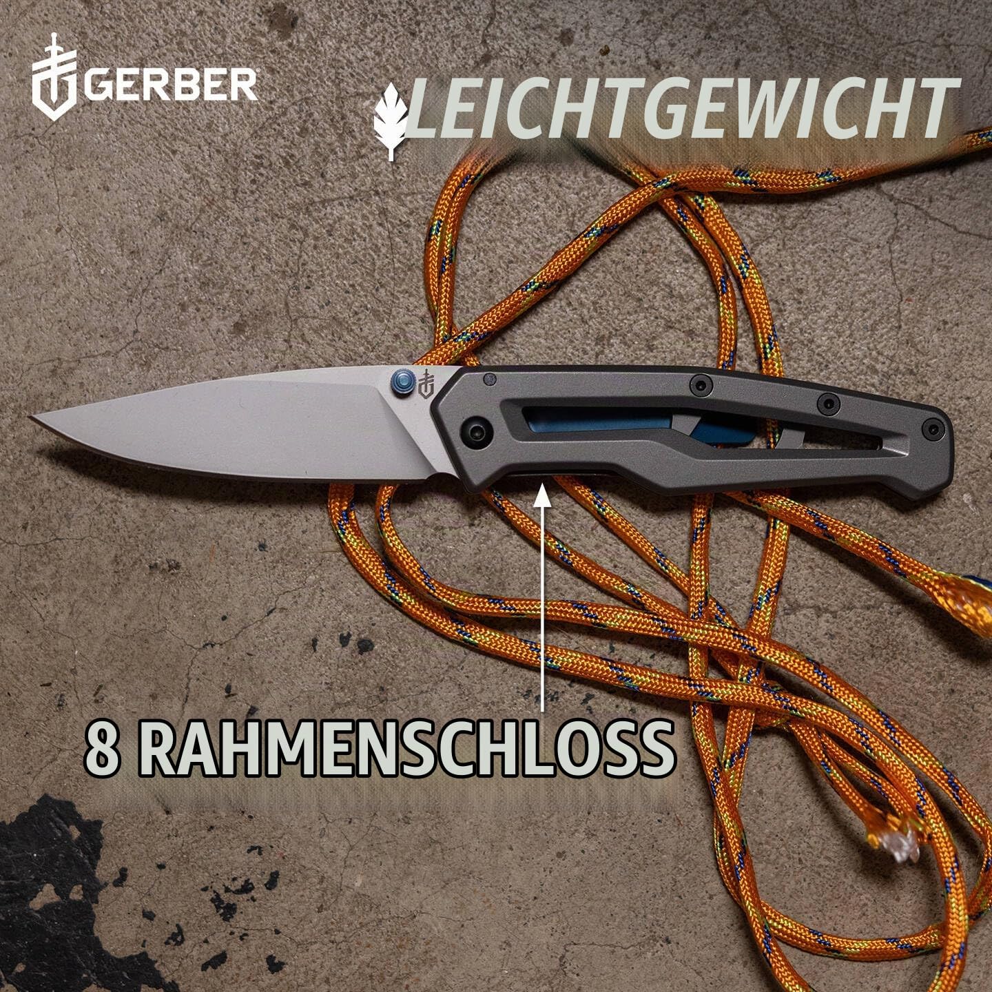 Gerber Taschenklappmesser mit glatter Klinge und Taschenclip, Paralite