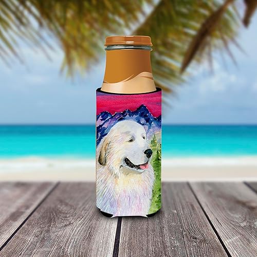 Miniatura 3 de Caroline's Treasures SS8473MUK Great Pyrenees Ultra Hugger para latas delgadas, funda enfriadora de latas, lavable a máquina, funda para bebidas,