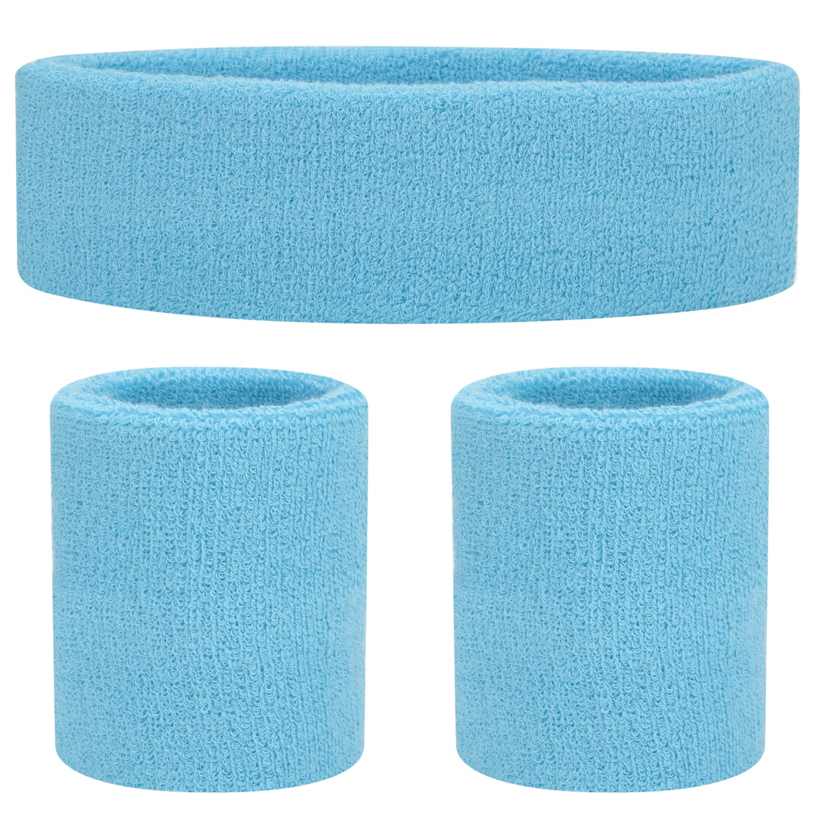 ONUPGO Sweatbands Set Headband Wristbands Neon Sports Fitness 80s Costumes Accessories 80s Workout Outfit for Men Women