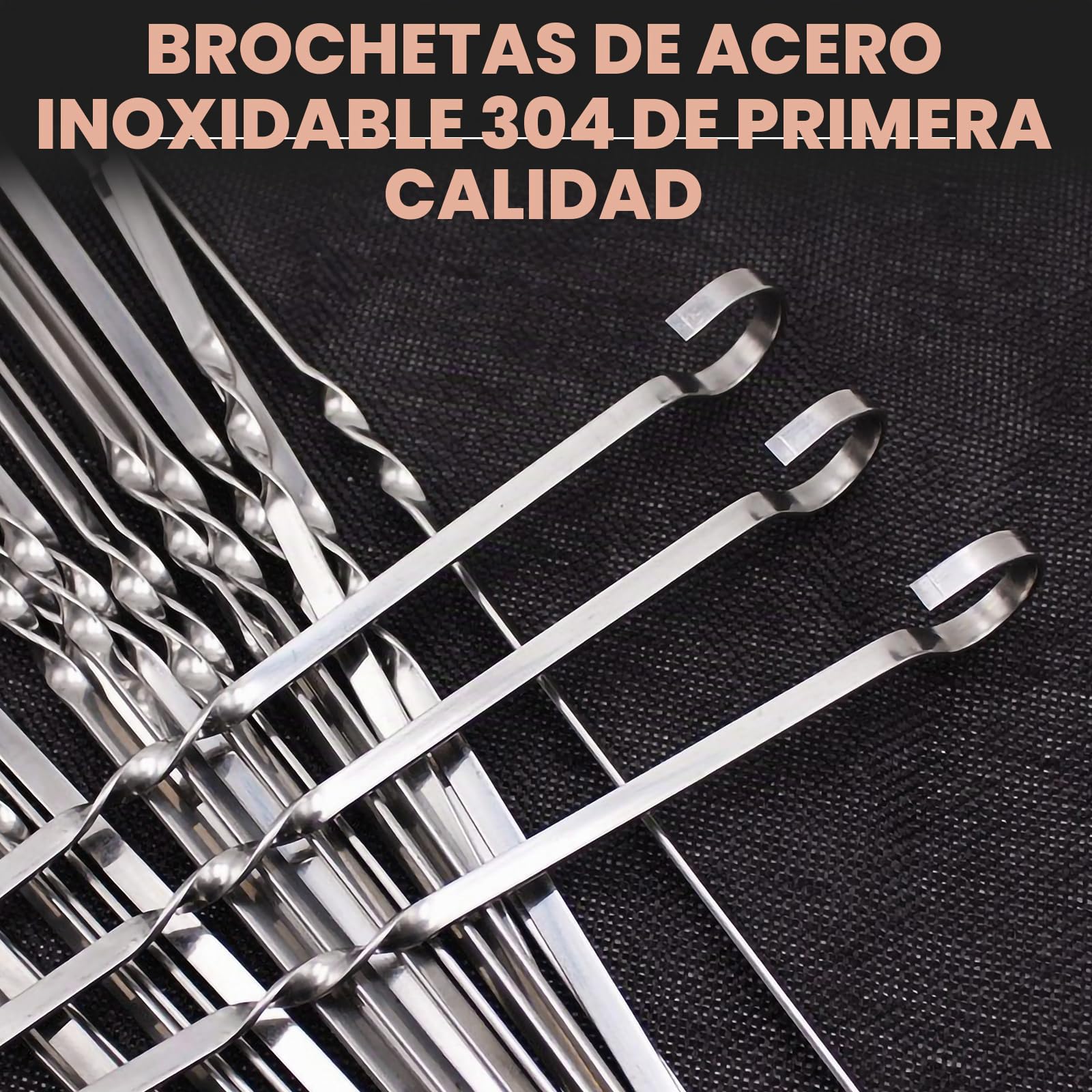 20 Piezas Brochetas para Barbacoa de Premium Acero Inoxidable 304 Brochetas de la Parrilla de 40 cm Pinchos de Metal Planos Pinchos para Barbacoa Reutilizables con Bolsa de Nylon