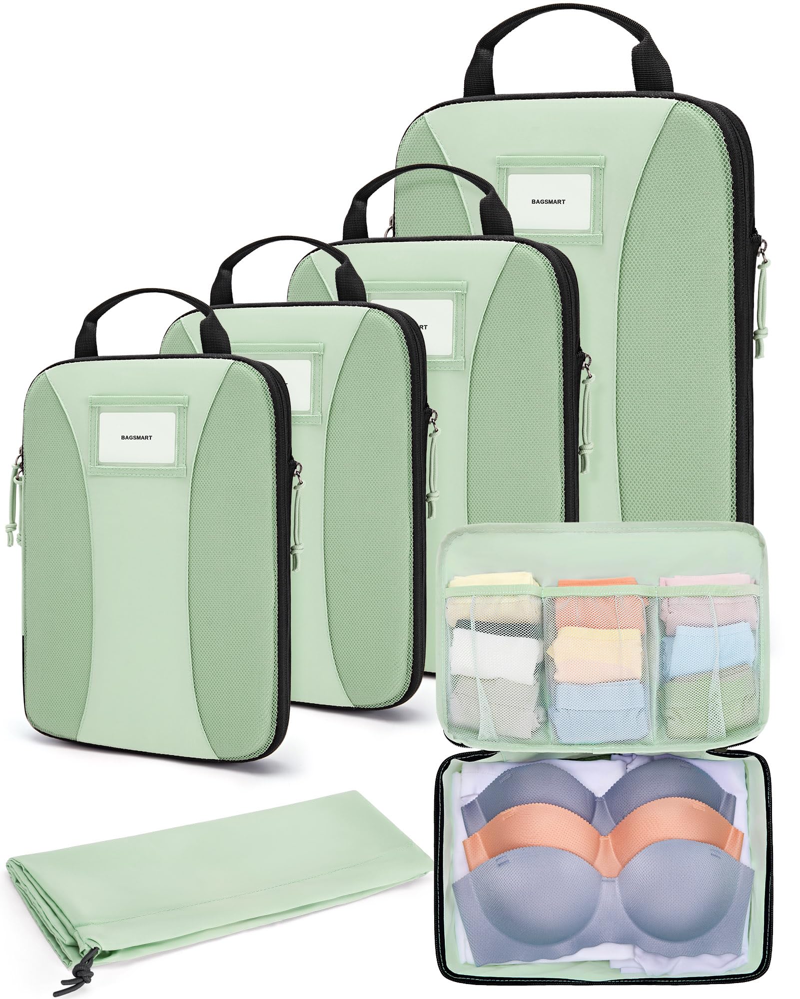 BAGSMART 6 PCS Compression Packing Cubes