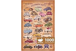 Adult's 1000-Piece Puzzles: Volkswagen's Vintage Car Masterpiece