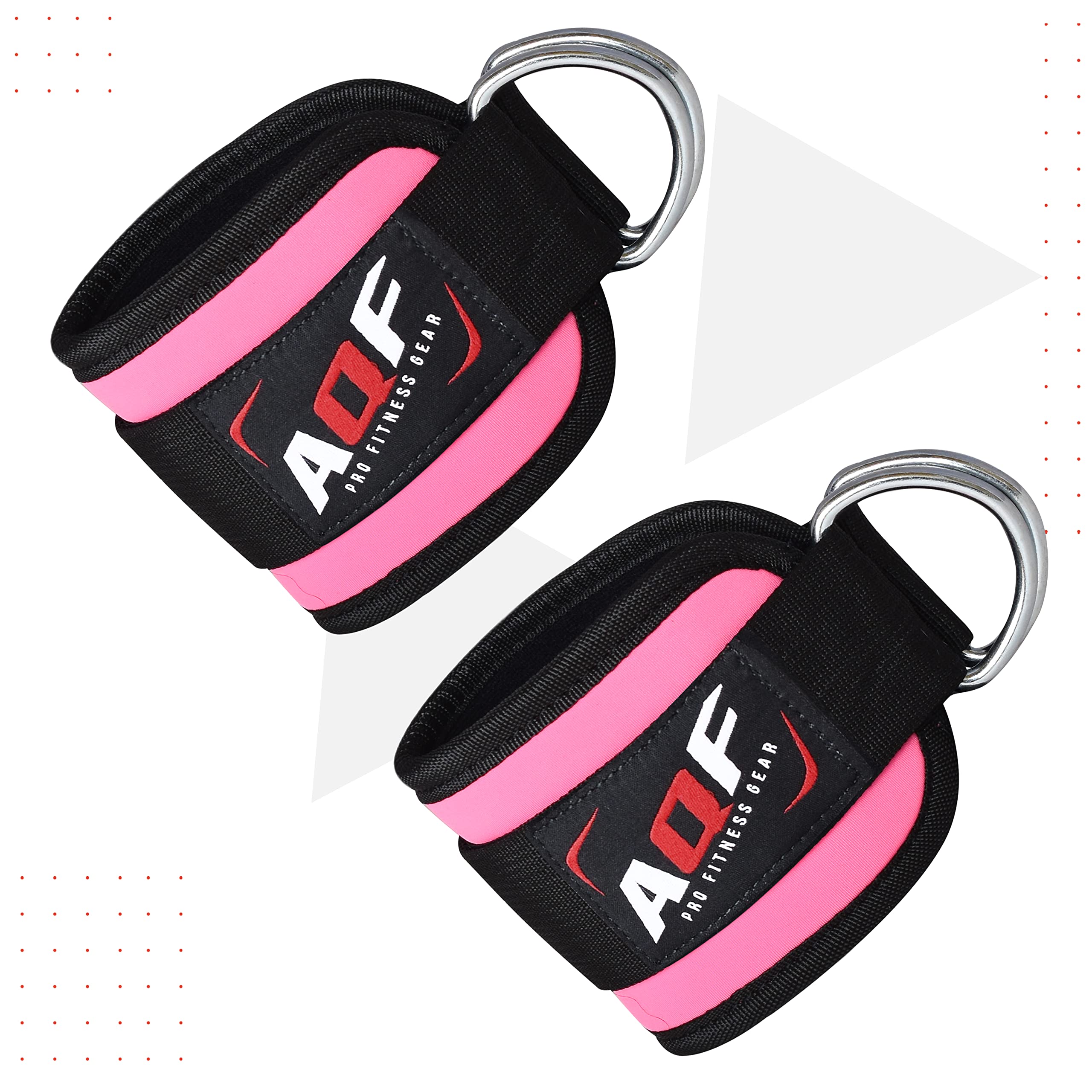 AQF Sangle de Cheville Musculation, Double Anneau D Réglable Ankle Straps pour Machine à Câble, Entraînement Jambes, Accessoires Fitness Hommes Femmes Exercices de Traction