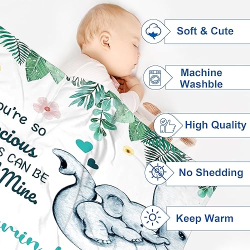 Miniatura 3 de J&SBGFT Manta de bebé personalizada con nombre para niños - Manta de recepción personalizada con nombre para niños pequeños, decoración