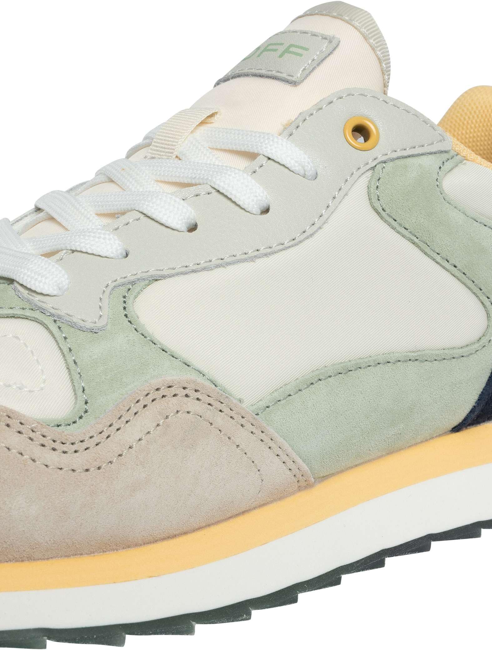 HOFF Zapatillas de ante Mar De Plata para hombre, gris/blanco/verde