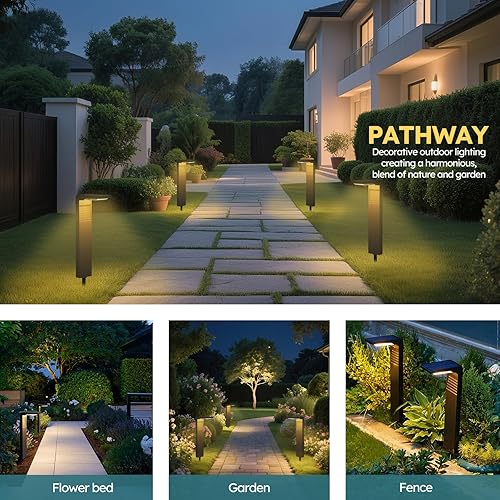 Miniatura 7 de Paquete de 2 luces solares para caminos, luces solares brillantes e impermeables para exteriores con 2 modos de iluminación. Perfecto para calzadas,