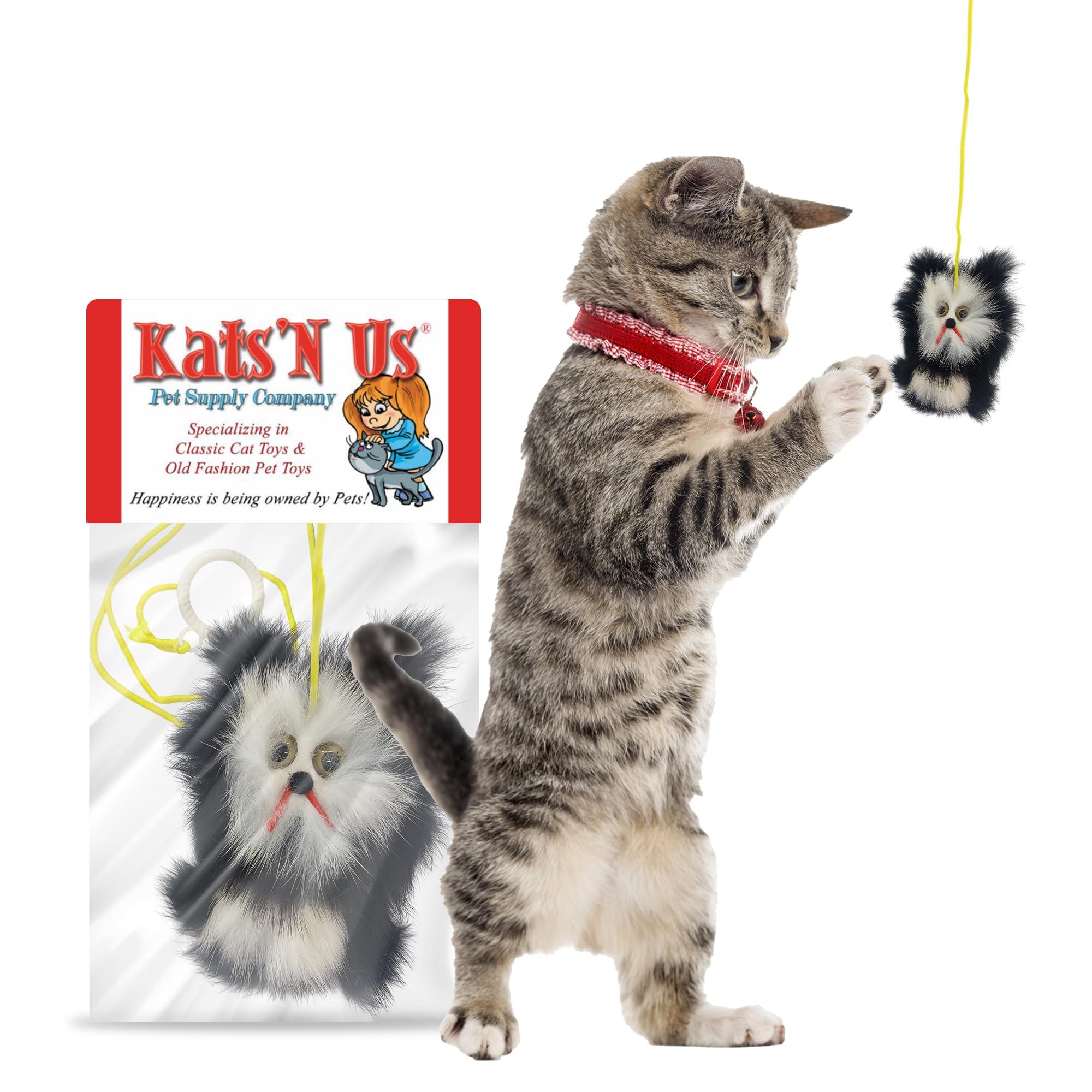 Amazon.com : Kats'N Us Shake'N Squeak Bouncy Teaser Cat Toy