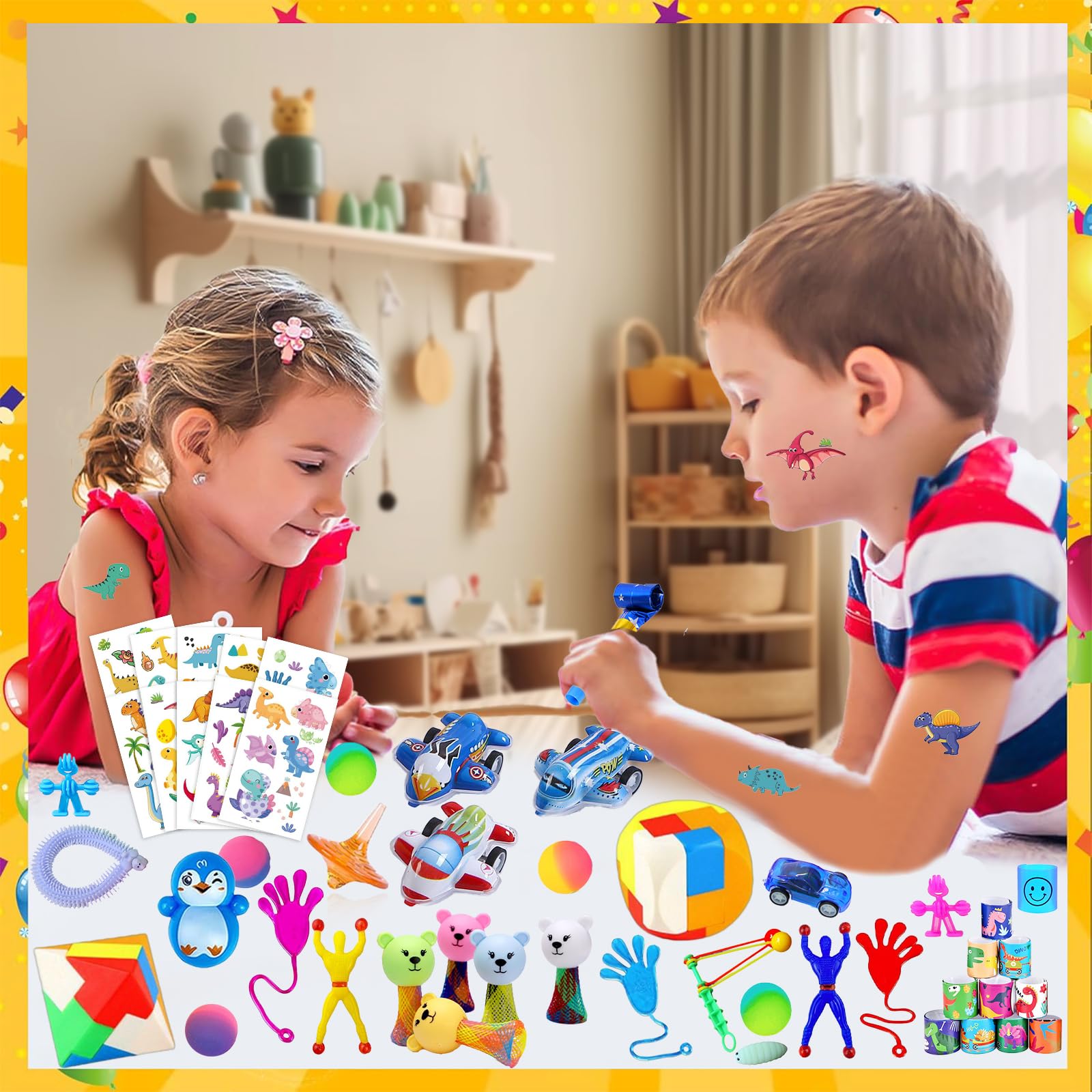 150 Pcs Gadget Compleanno Bambini, Regalini Fine Festa Compleanno Bambini, Piccoli Giocattoli Assortiti per Premi di Gioco, Sacchetti per Feste di Compleanno di Ragazzi e Ragazze