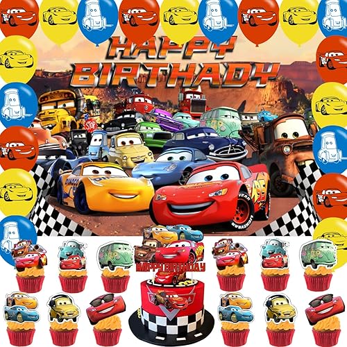 Telón de fondo de coche de dibujos animados de vinilo de 5 x 3 pulgadas, suministros de fiesta de cumpleaños, fotografía de fondo, sesión de fotos,