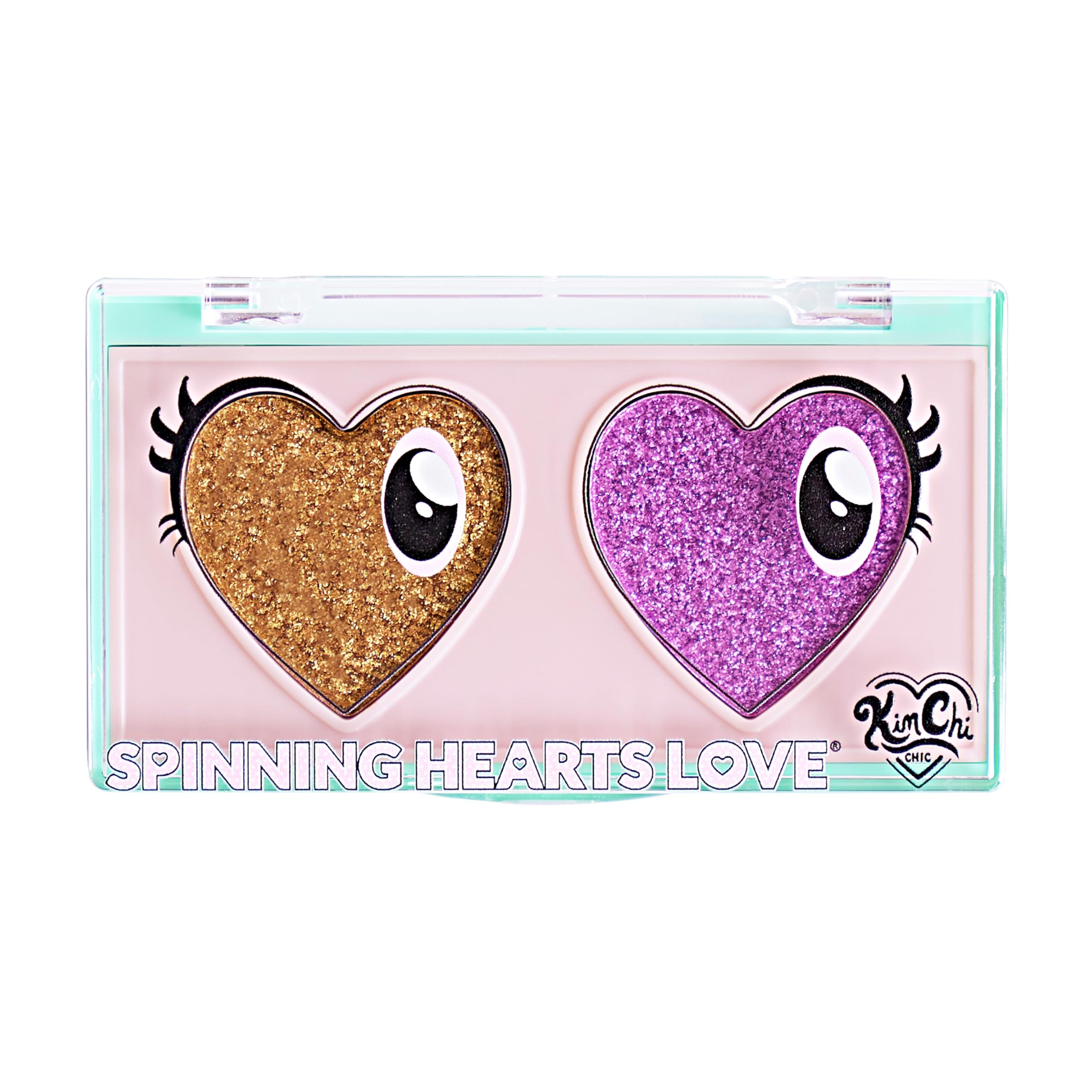 Kimchi Chic Beauty Spinning Hearts Duo Shadow Palette, 2-Color Makeup 07-Sparkle & Shine