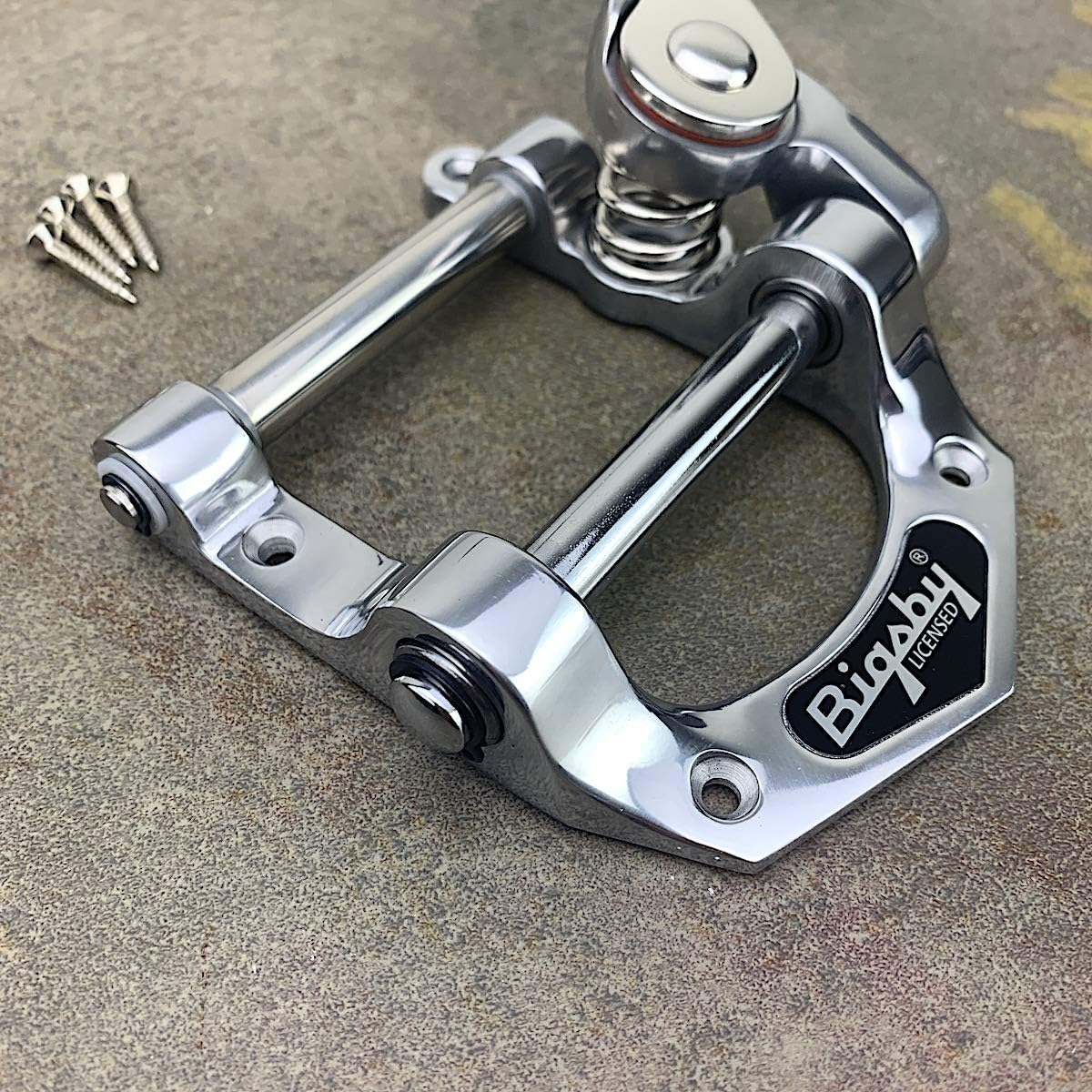Vibrato - Bigsby, B500, for flat-top electric guitars, Color: Aluminum