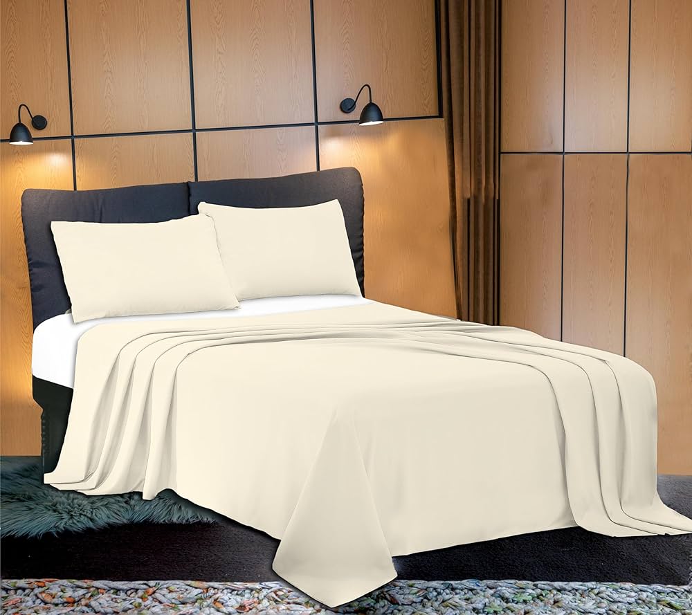 Polycotton White Flat Bed Sheets | Vision Linens