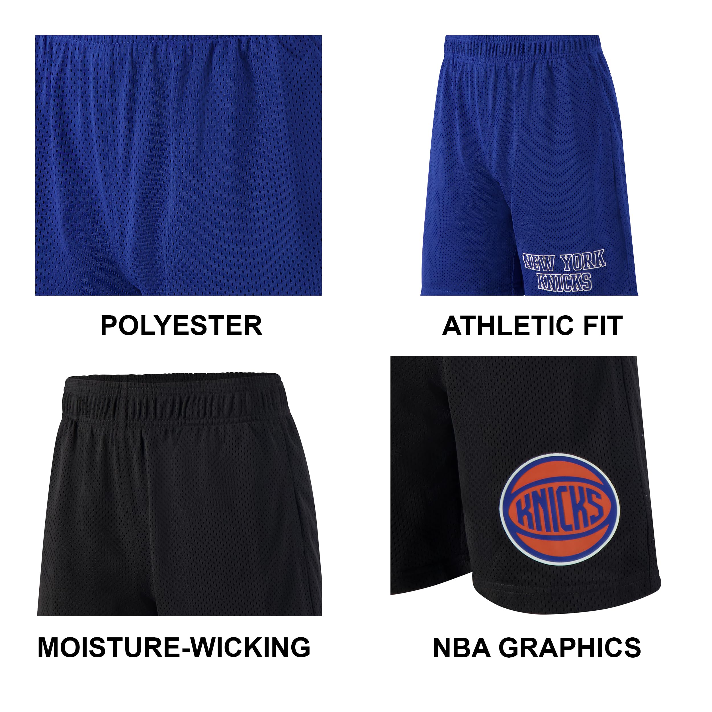 Ultra Game Boys' NBA Official Super Soft 2 Pack T-Basketabll Shorts Set, Assorted