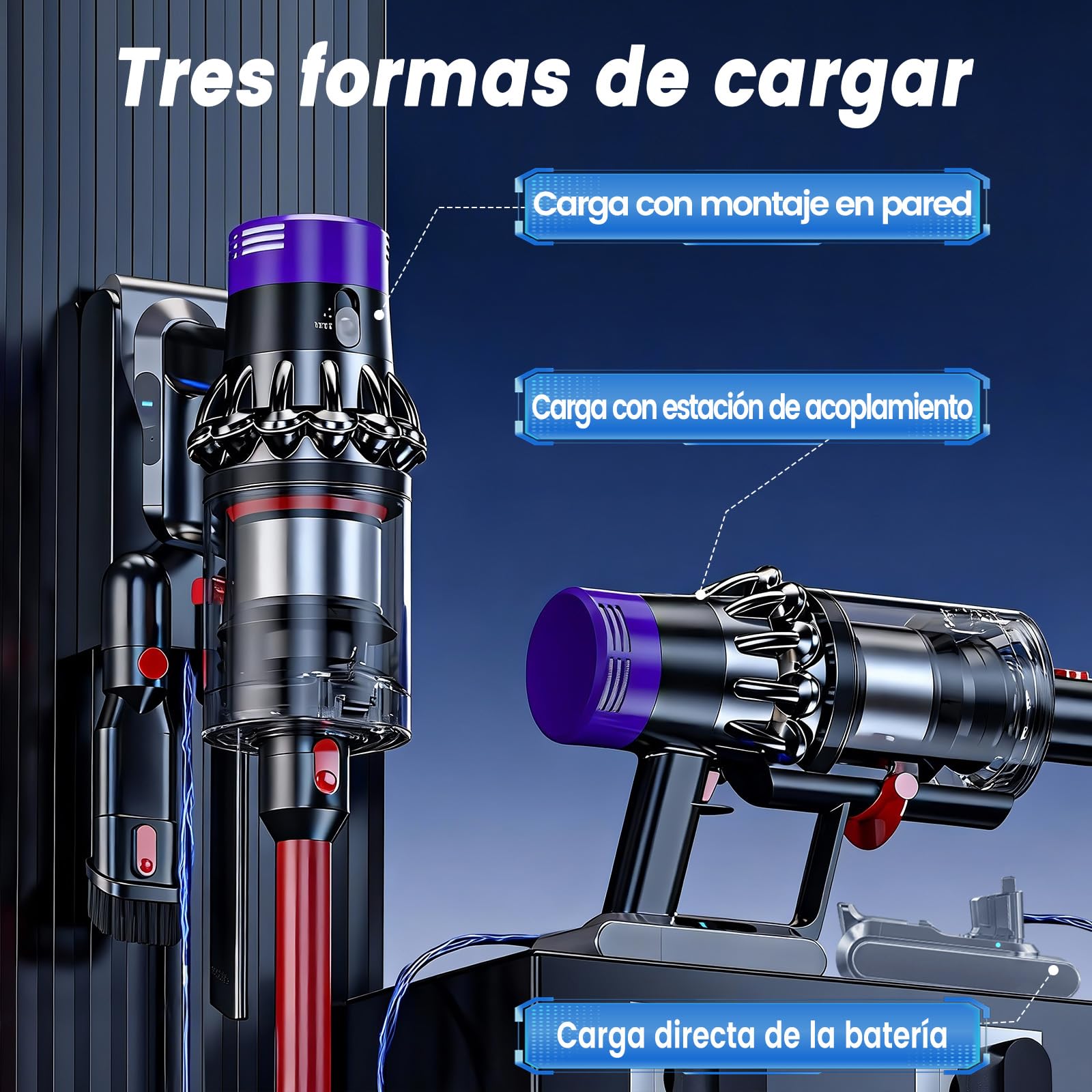Batería de Repuesto Compatible con Dyson V11 Click-in, Ecovoltix Batería para V11, V15, SV15, SV16, SV22 y SV28 Aspiradoras (no Apta para el Modelo atornillable) con Filtro