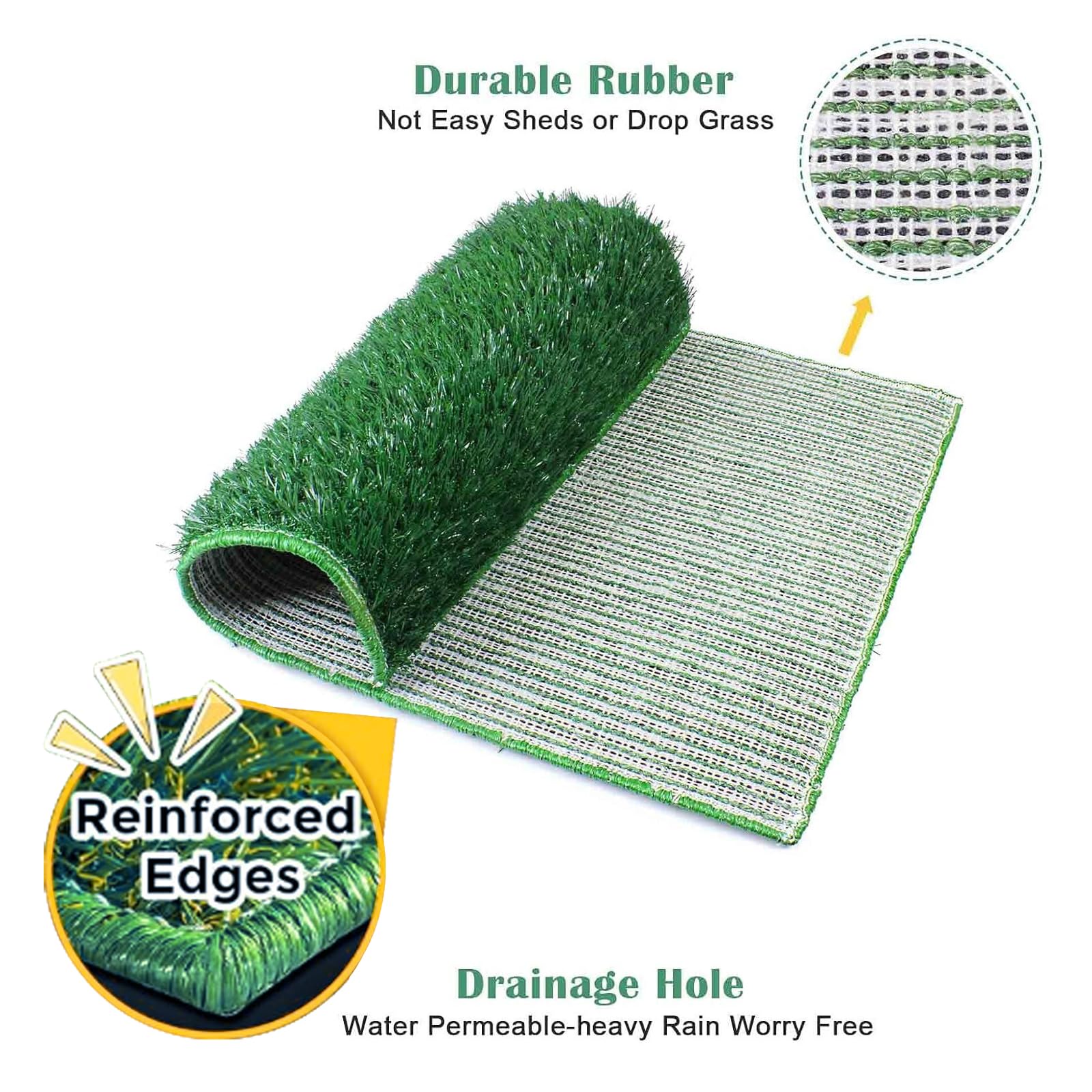 BRIAN & DANY Hundetoilette, Hundeklo Hundetoilette Balkon Trainingsunterlage mit 2X Hunde Pinkelmatte und Auffangschale für Drinnen und Draußen, 63 X 51 cm