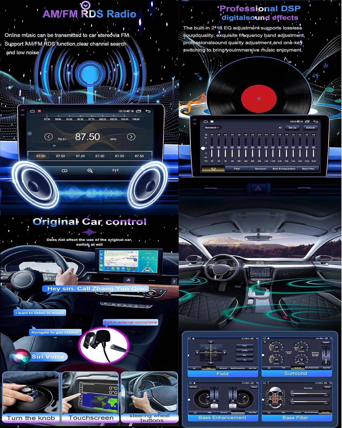 Autoestéreo para 4Runner 2009-2019 con Pantalla táctil de 9, GPS, Bluetooth, CarPlay y Android Auto M6 Pro3 (Grey)