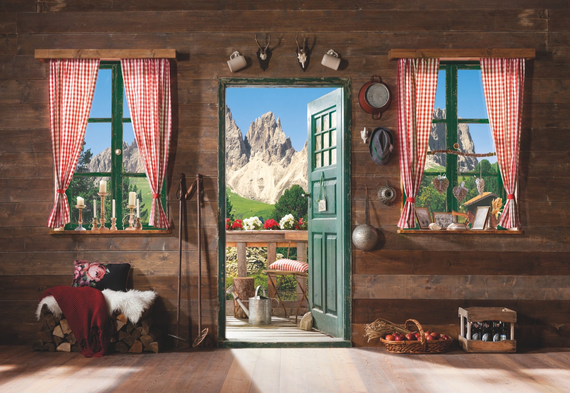 Komar Fototapeta DOLOMITI | 368 x 254 cm | tapeta, ściana, dekoracja, okładzina ścienna, obraz ścienny, dekoracja ścienna, czarodziejska górska, góra, krajobraz, natura | 8-955