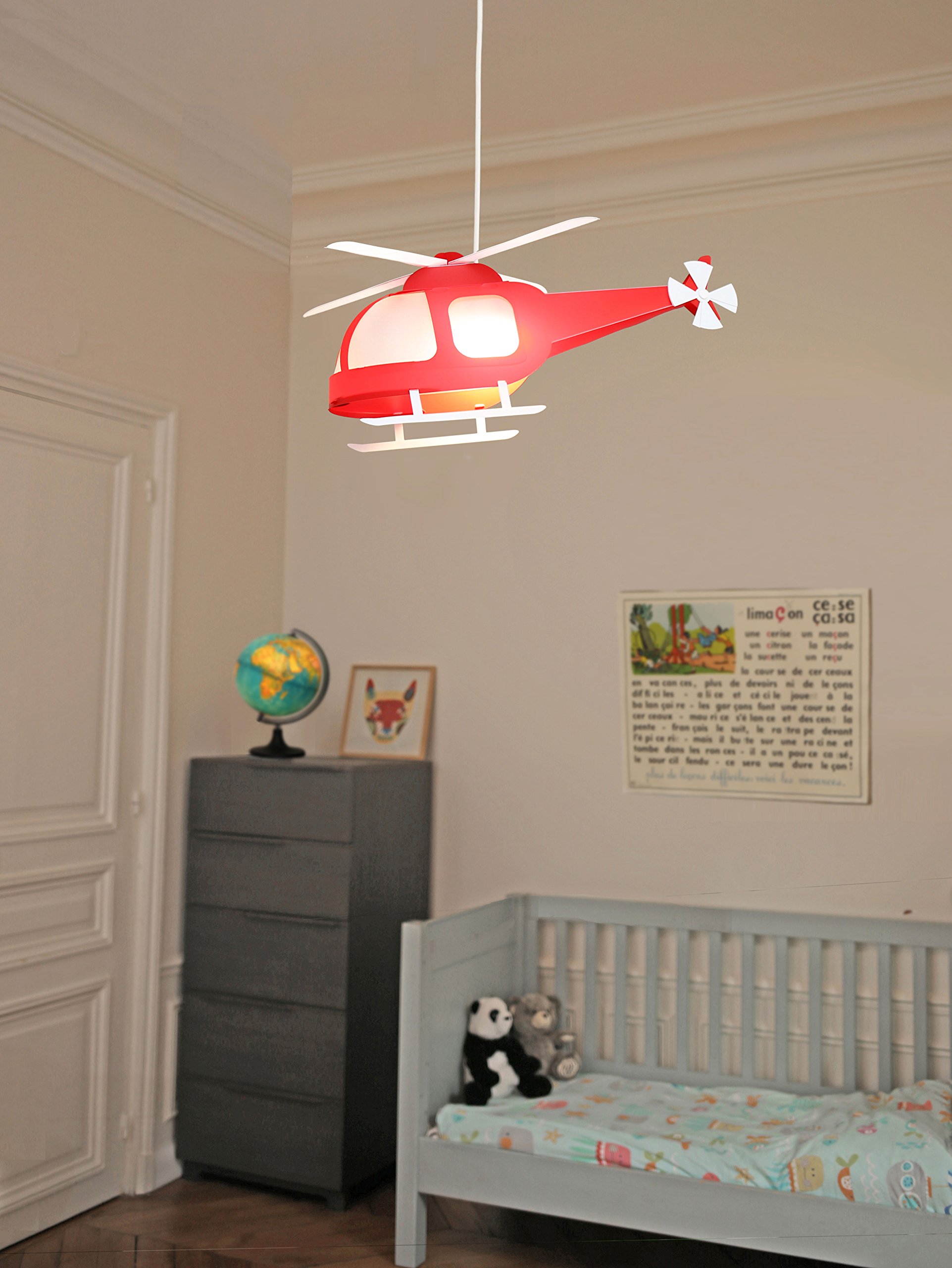R&M Coudert Hanglamp kinderkamer vliegtuig turquoise