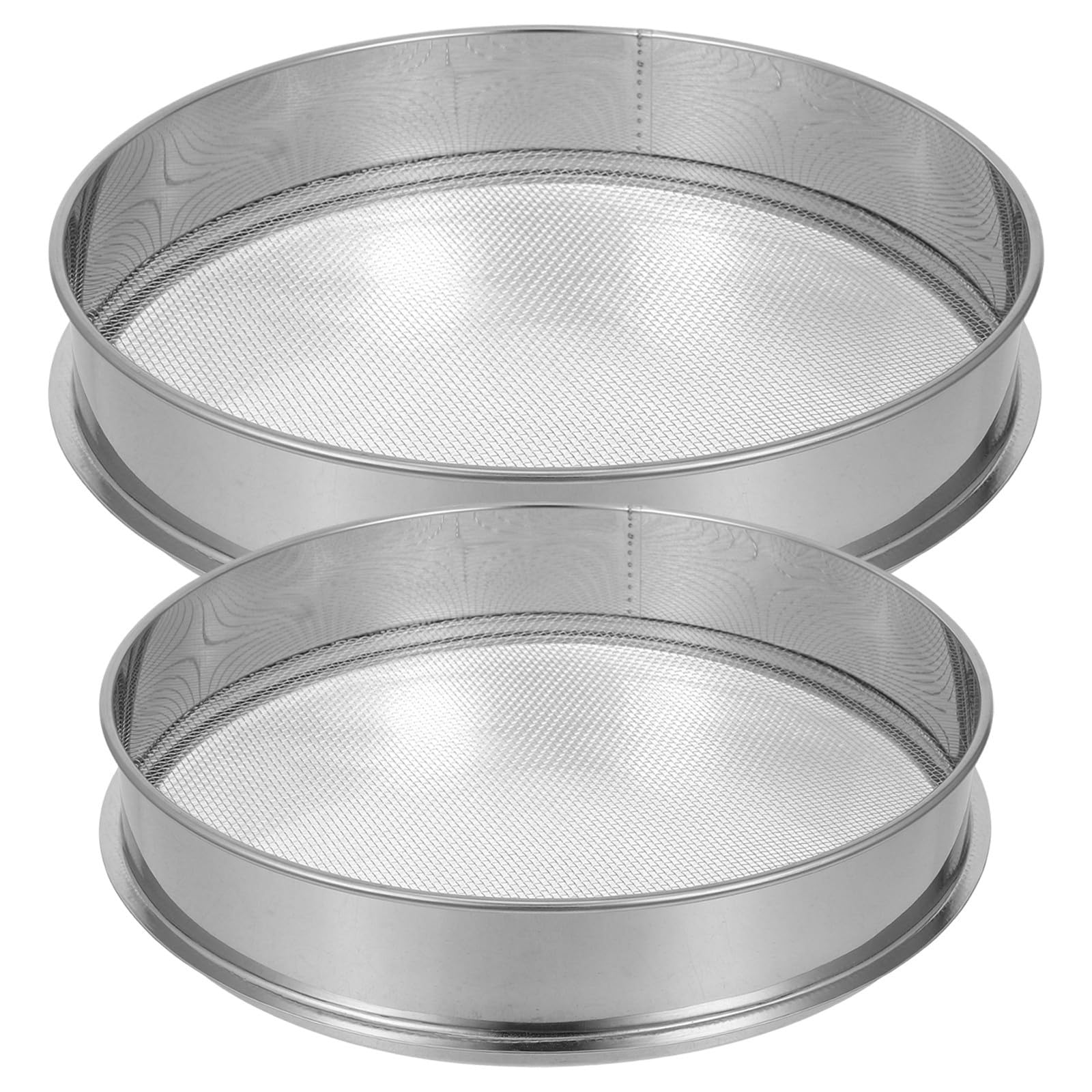 Setaccio da Giardino in Acciaio Inox 10 Maglie, 2 Pezzi