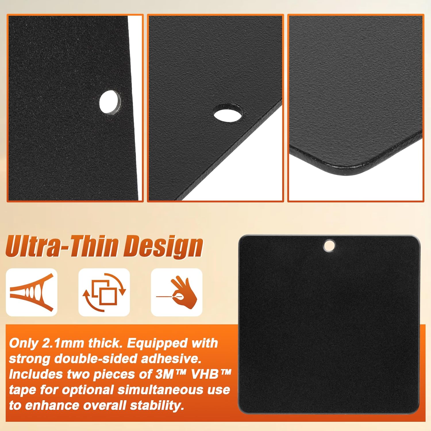 Self-Adhesive Magnetic Mount Pad for Aluminum Cabs, 8 Count, Ideal for Magnetic Light Mounts, for Light Bars, Strobe Beacons, Spot Lights with Double-Sided High-Tack 3M Adhesive, 8895404