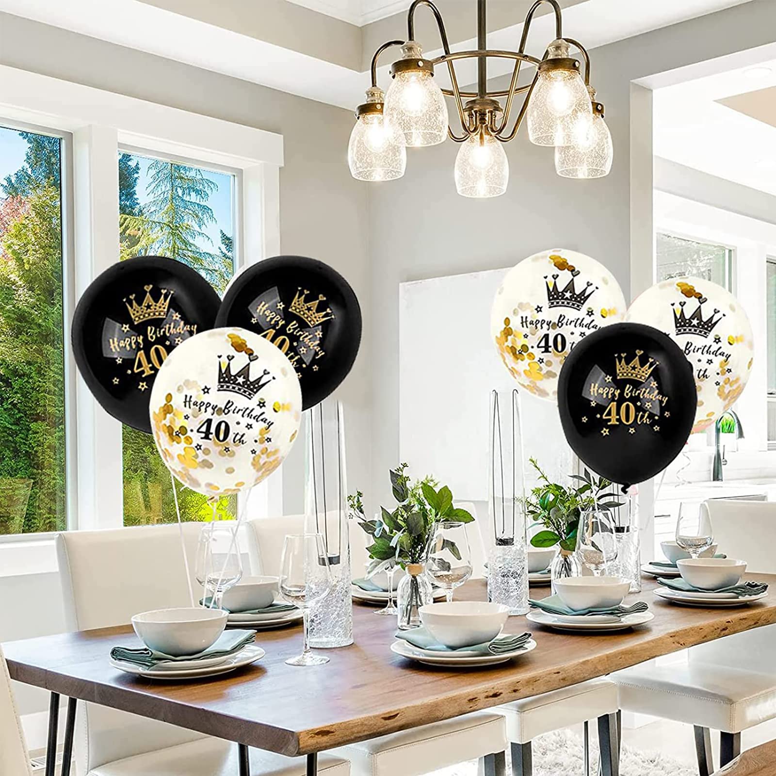 Hang decoratie 40 jaar rosé goud en zwart | Verjaardag | De Goede Keus