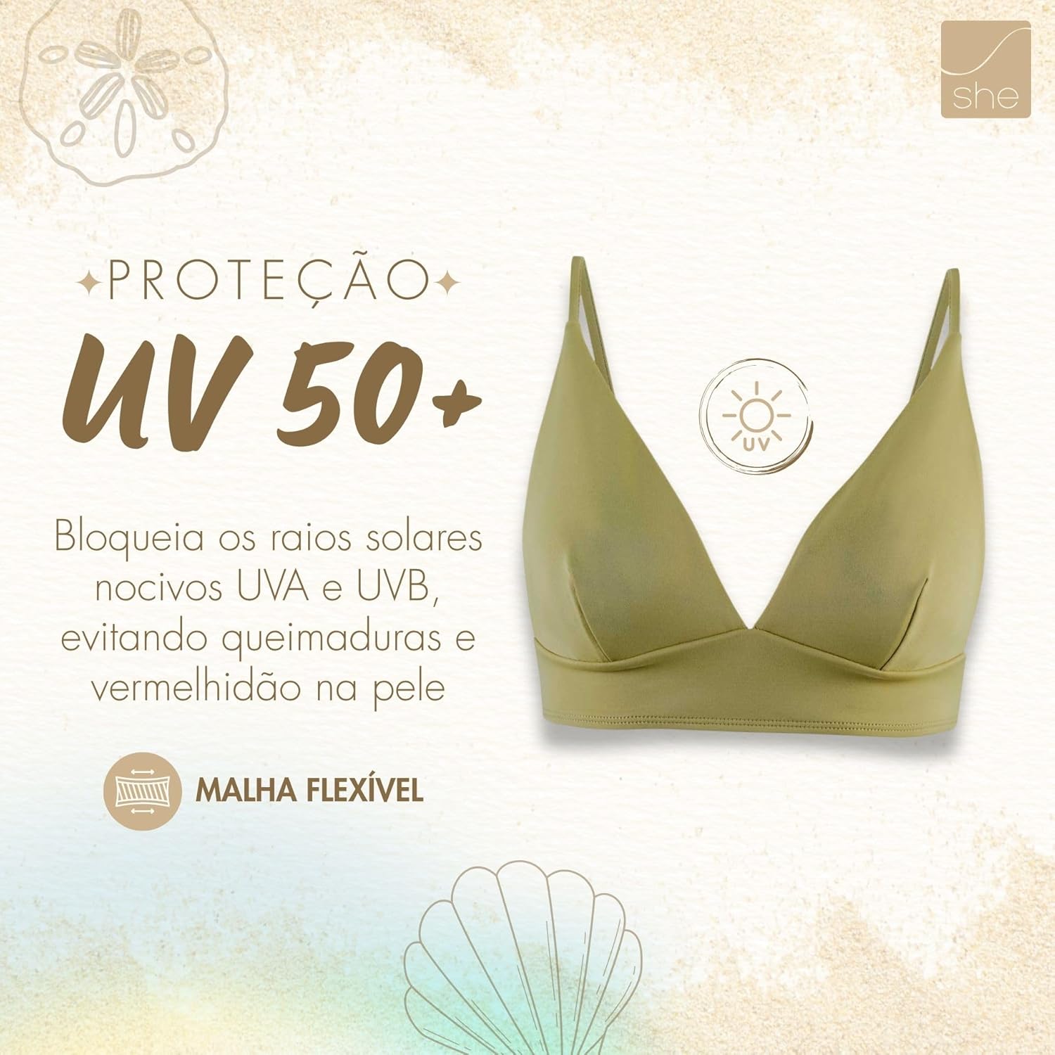 Biquini Triângulo Liso Bojo Removível Praia Verão Uv 50+ She em promoção! Veja a oferta e mais achadinhos de Moda praia 3 Hoje é o melhor dia para comprar Biquini Triângulo Liso Bojo Removível Praia Verão Uv 50+ She com aquele preço maroto! Promoção! Aproveite a oferta! 3
