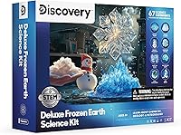 Discovery Kids Frozen Earth Science Kit: 67 STEM Experiments - Grow Crystals, Make Snow, Slime & Ice Volcanoes for Kids 8+
