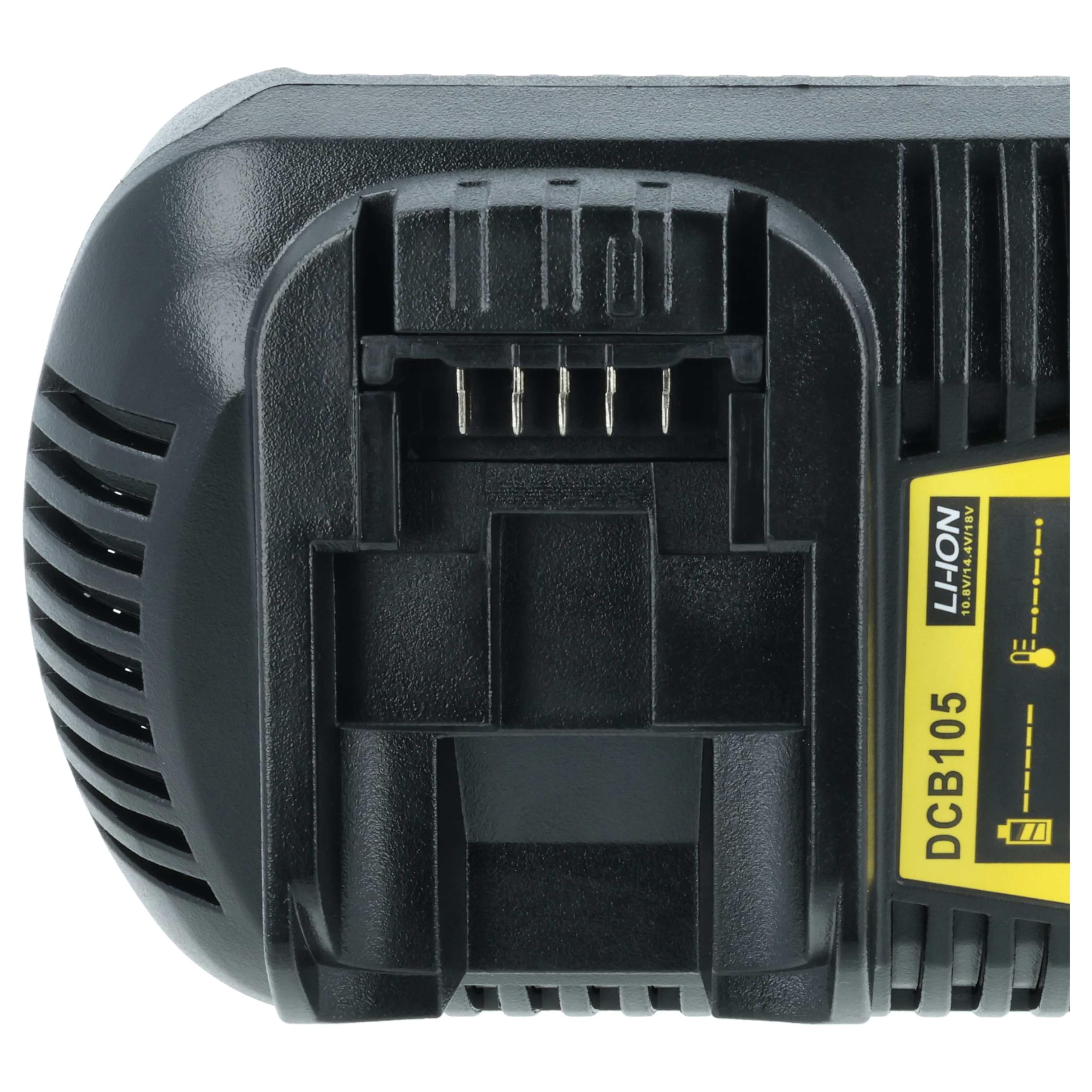 vhbw Cargador Compatible con Dewalt DCB181-XJ, DCB182, DCB182-XE, DCB183, DCB185, DCB184-XJ, DCB184, DCB184-XR Herramientas Li-Ion - batería