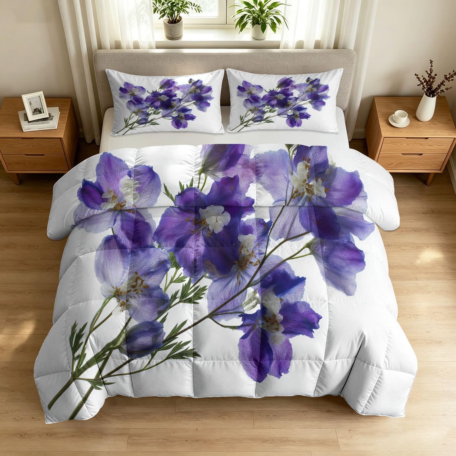 Couette d'été légère et chaude 220 x 240 cm, parure réversible avec taies