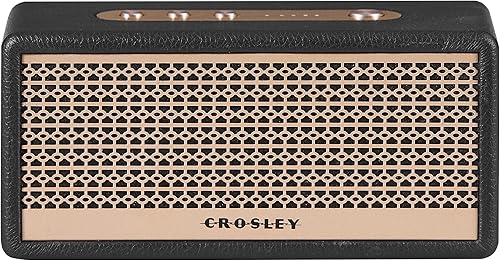 Crosley CR3113A-BK Montero - Altavoz Bluetooth recargable portátil pequeño, color negro