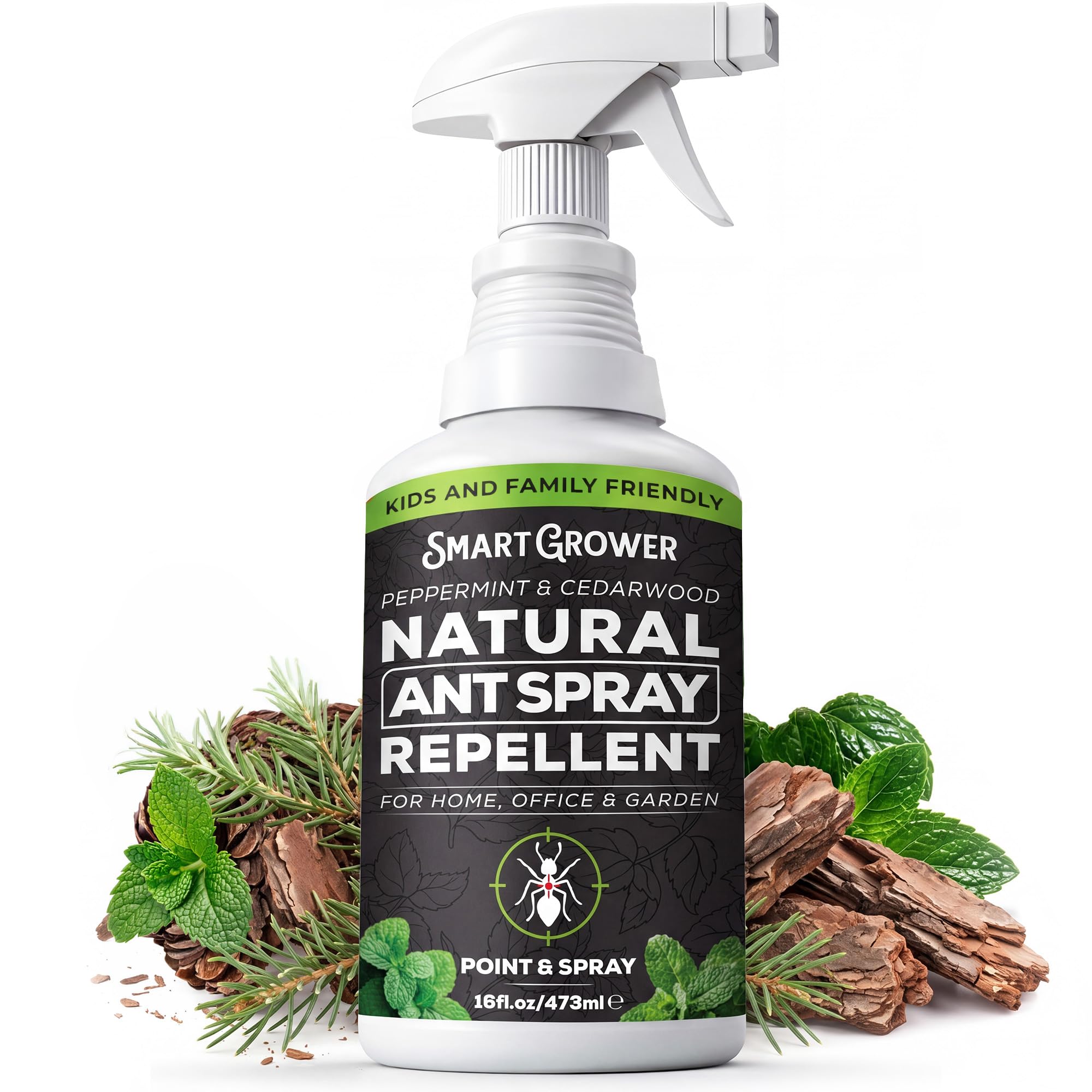 Ant Spray With Peppermint &amp; Cedarwood Oil, Kills &amp; Repels Ants Fast 16oz
