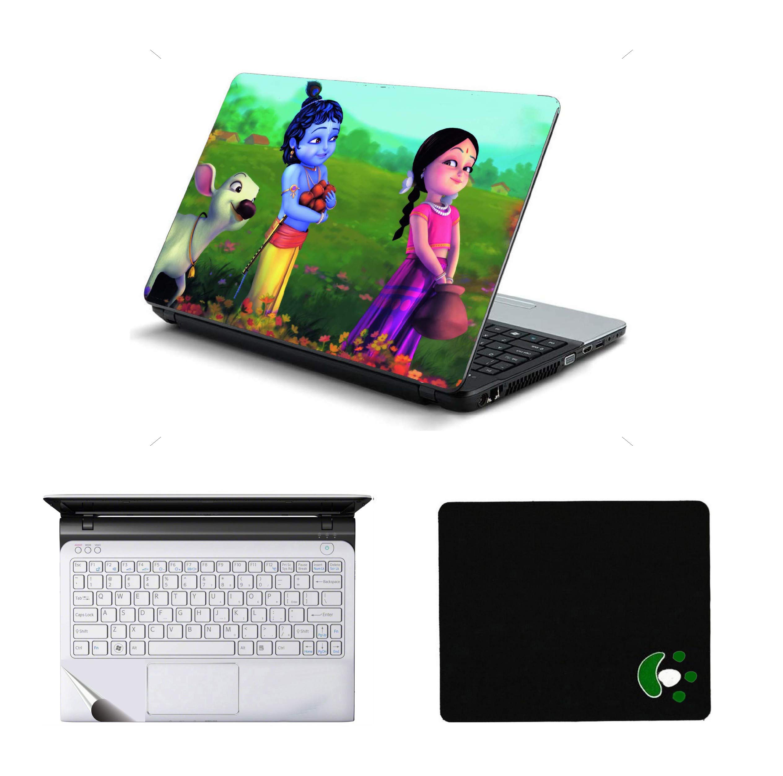 StickerKing 3in1 Laptop Accessories Combo 15.6 Inch Cute Radha Krishna Laptop Skins Stickers, Mouse Pad and Palmrest Skin for HP-DELL-Lenovo-Asus-Acer Laptops || Notebooks (B08NPHP66G) Amazon Price History, Amazon Price Tracker