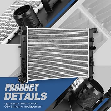 Auto Dynasty 13786 Radiator for 2018-2024 Nissan Kicks Versa | Factory Style 1-Row Cooling Radiator, Aluminum Core, DPI 13786
