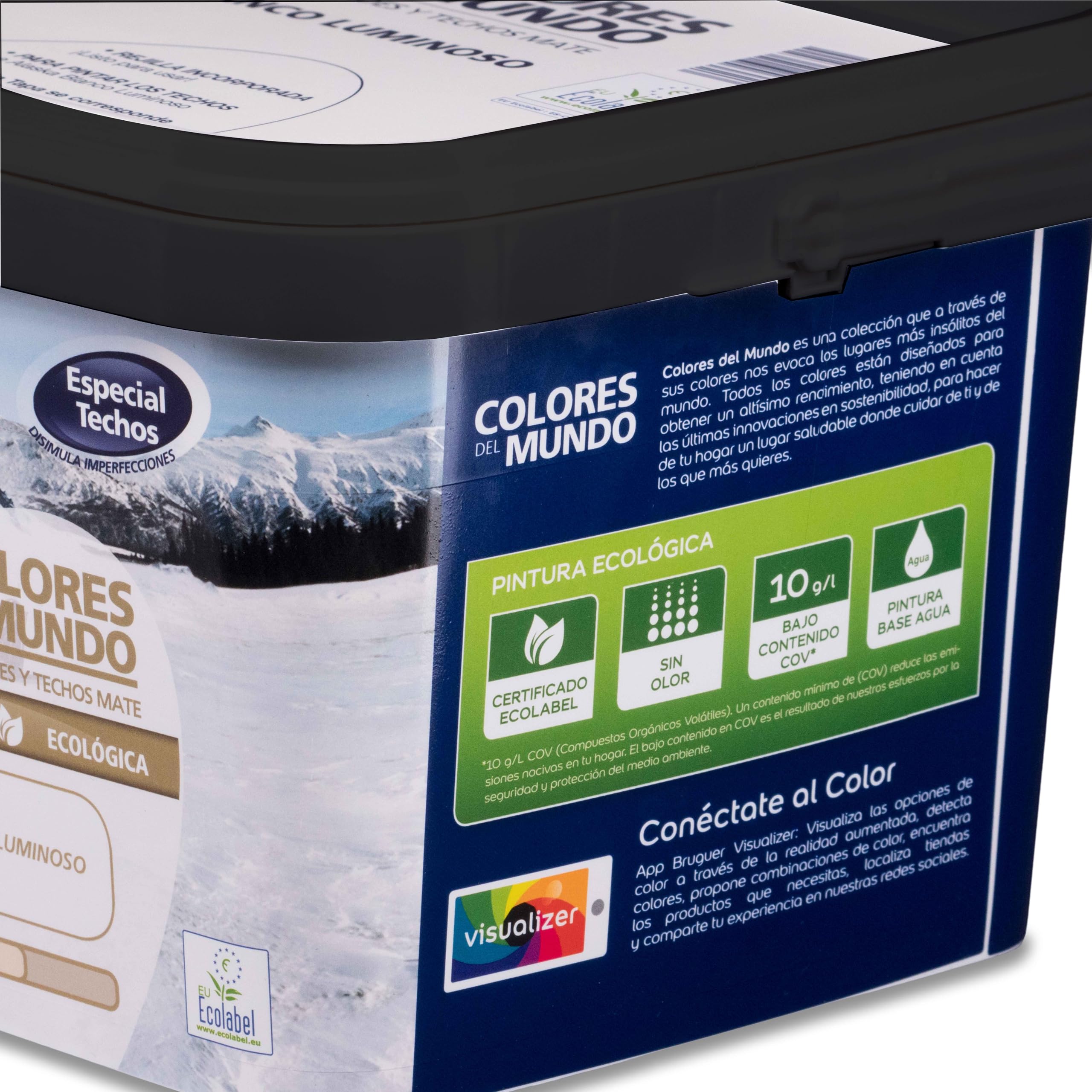 Bruguer Colores del Mundo Pintura para paredes monocapa Alaska Blanco Luminoso Mate 4 L