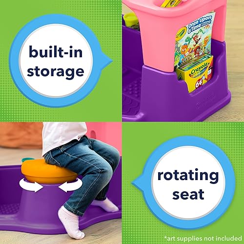 Miniatura 5 de Simplay3 Creative Kids Art - Juego de mesa y silla de escritorio con silla de escritorio adjunta, piso completo y almacenamiento de arte