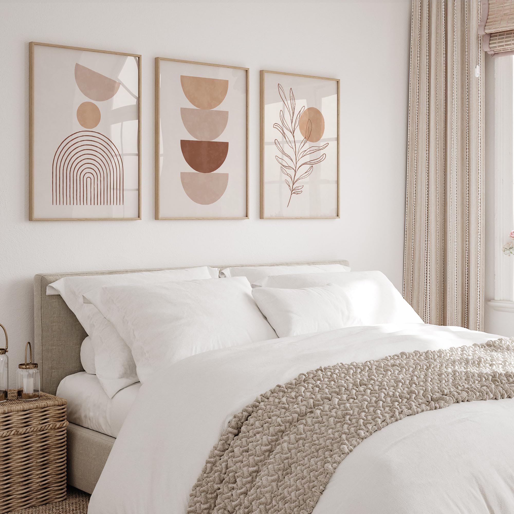 OHBIMA® Set Di Poster Da Parete quadri moderni soggiorno decorazioni camera da letto quadro astratto moderno stampe moderne wall art elegante arte astratta contemporanea (Senza Cornice – 50x70cm)