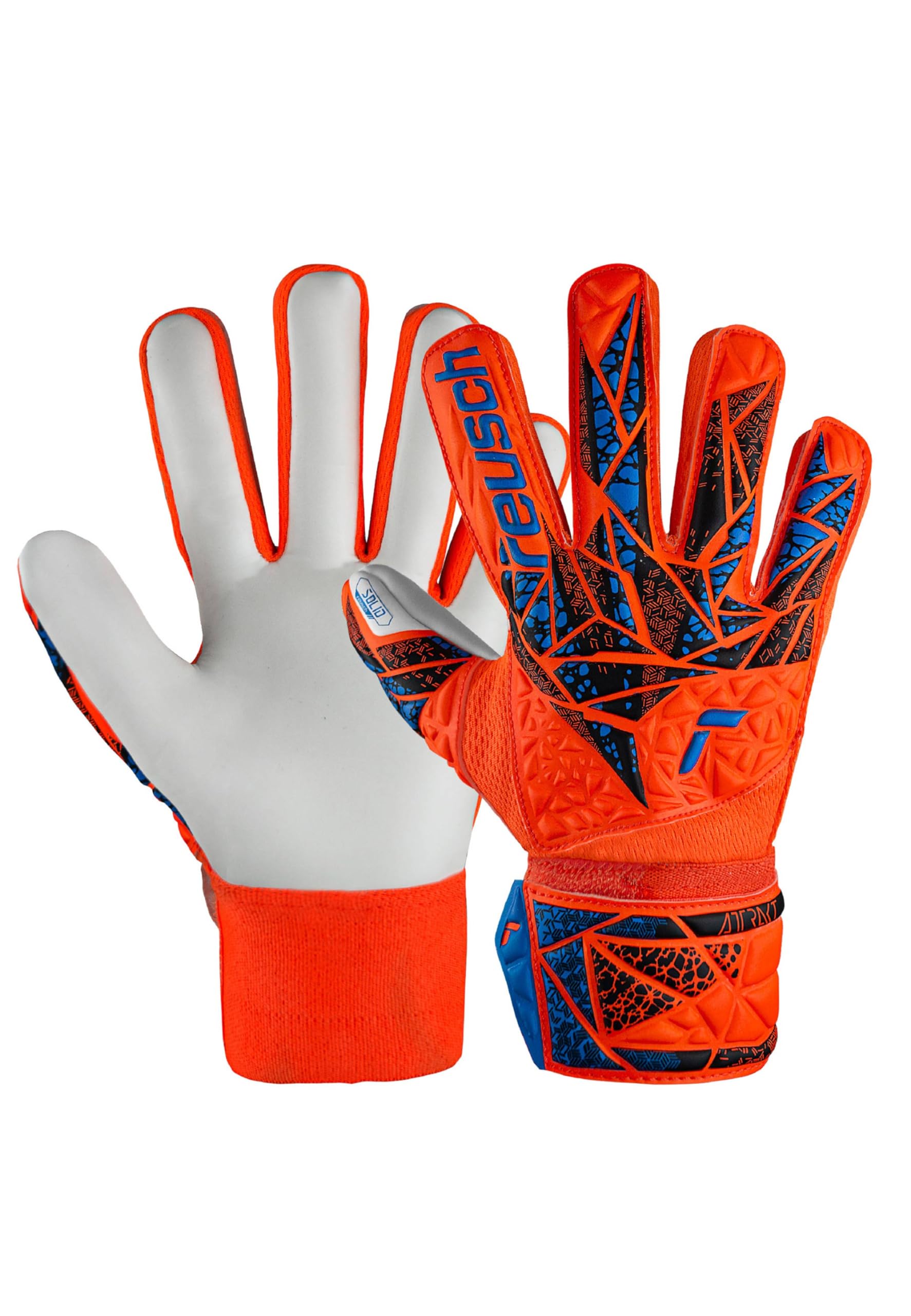 Attrakt Starter Solid Finger Support Junior Goalkeeper Gloves for Children for All Surfaces