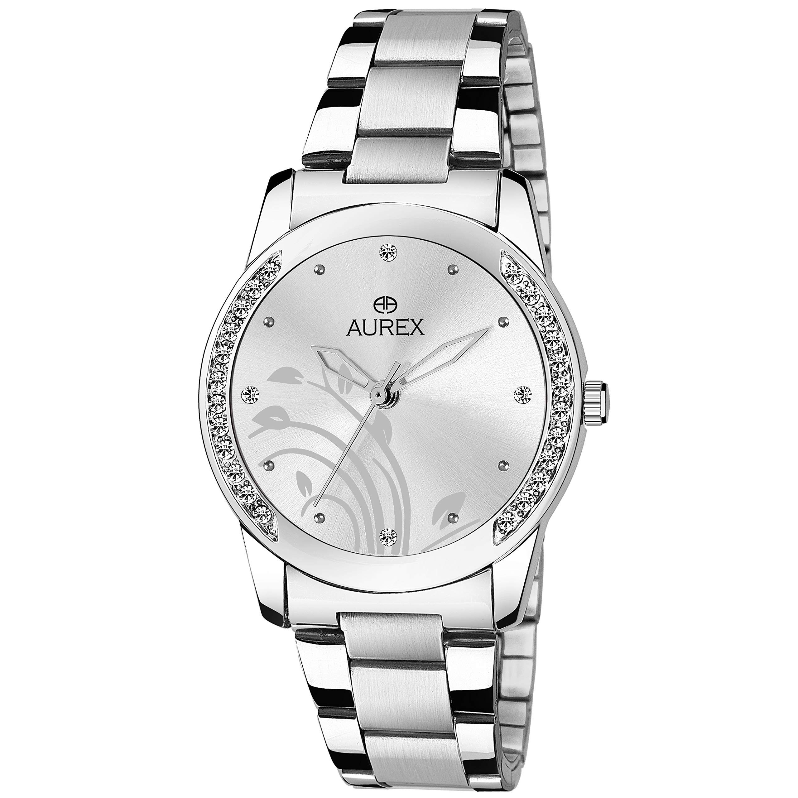 AUREX Casual Analogue Womens Watch (Silver Dial Silver Colored Strap) (B08DK1XP43) Amazon Price History, Amazon Price Tracker