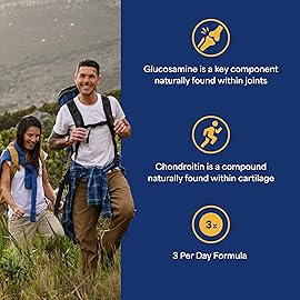 Puritan\'s Pride Glucosamine Chondroitin MSM Dietary Supplement for Joint Health, 240 Coated Tablets(Packaging may vary)