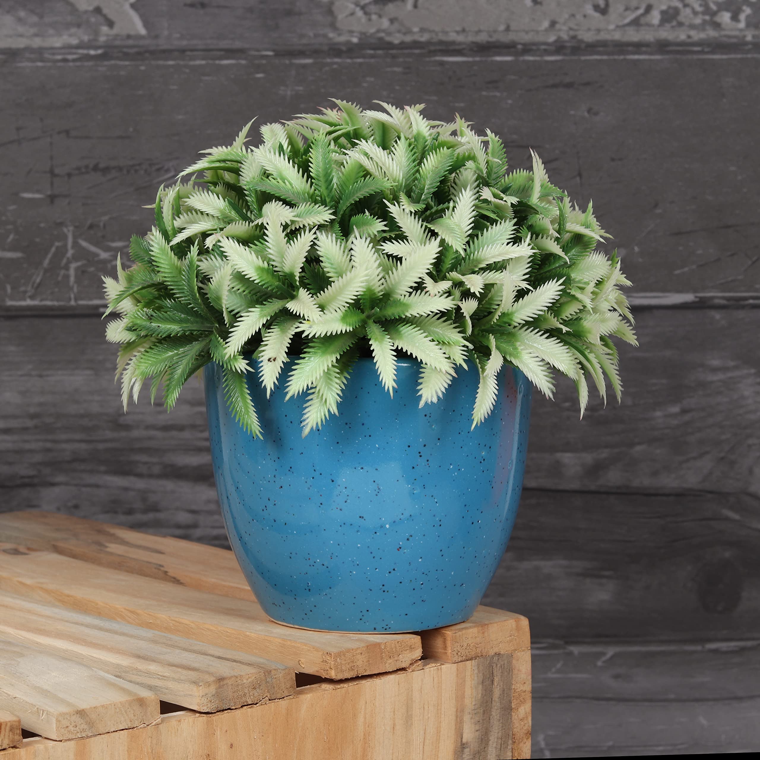 Crazy Sutra® Blue Handmade Ceramic Planters, Table Top Indoor Planter Pot Blue Ceramic Planter for Indoor Plants and Succulents Pot (Pack of 1) (B0BSS672JY) Amazon Price History, Amazon Price Tracker